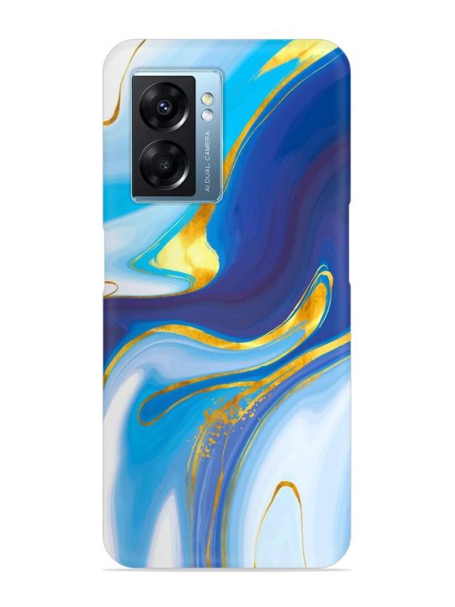 Watercolor Background With Golden Foil Snap Case for Oppo K10 (5G) Zapvi