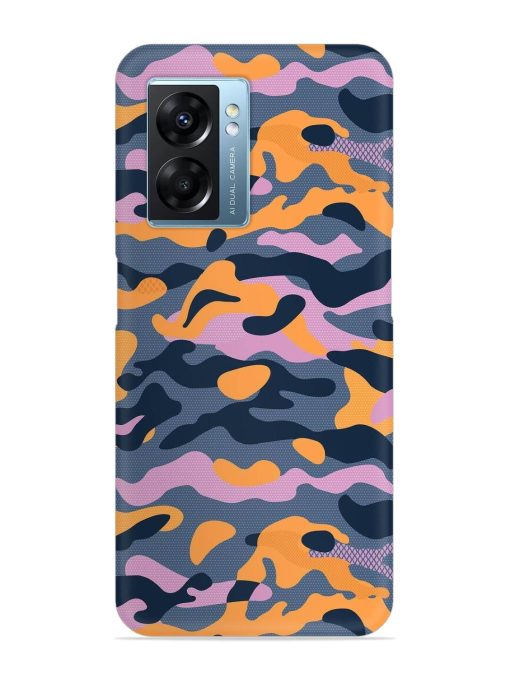 Camouflage Army Military English Orange Art Snap Case for Oppo K10 (5G) Zapvi