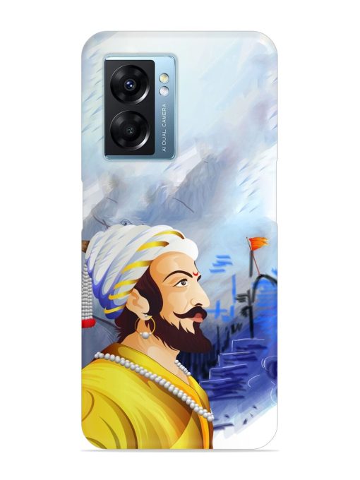 Shivaji Maharaj Color Paint Art Snap Case for Oppo K10 (5G) Zapvi