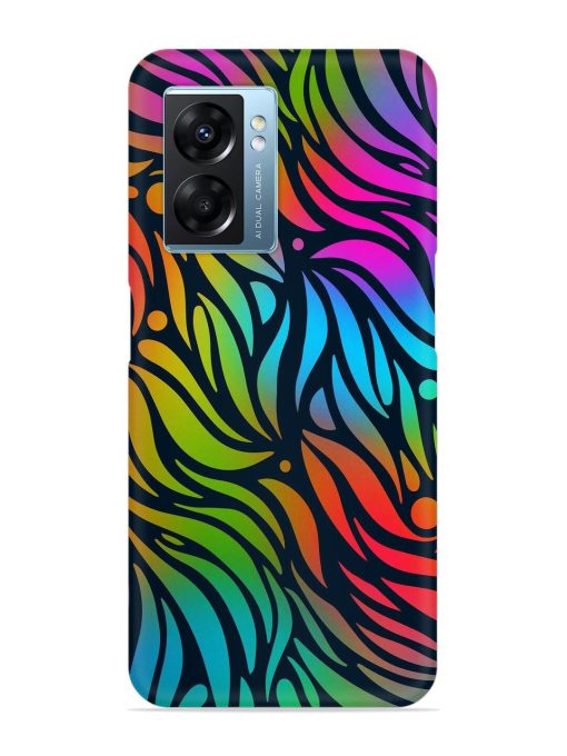 Abstract Leaf Design Snap Case for Oppo K10 (5G) Zapvi