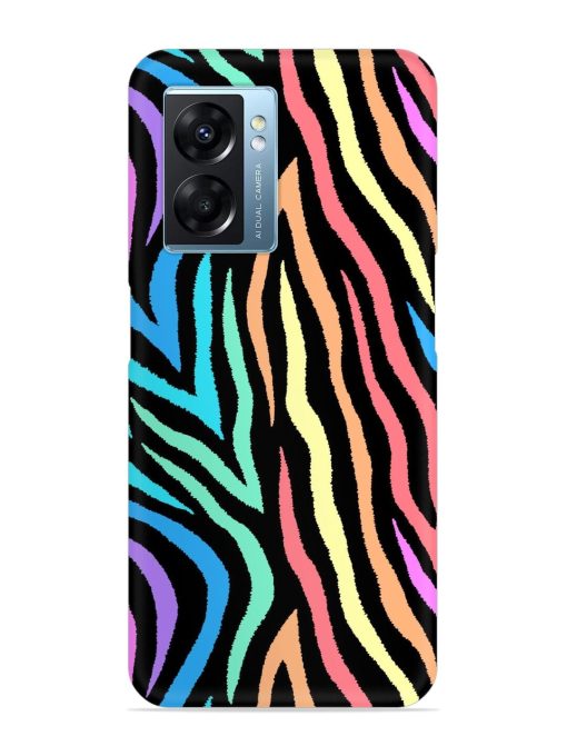 Colorful Abstract Zebra Snap Case for Oppo K10 (5G)