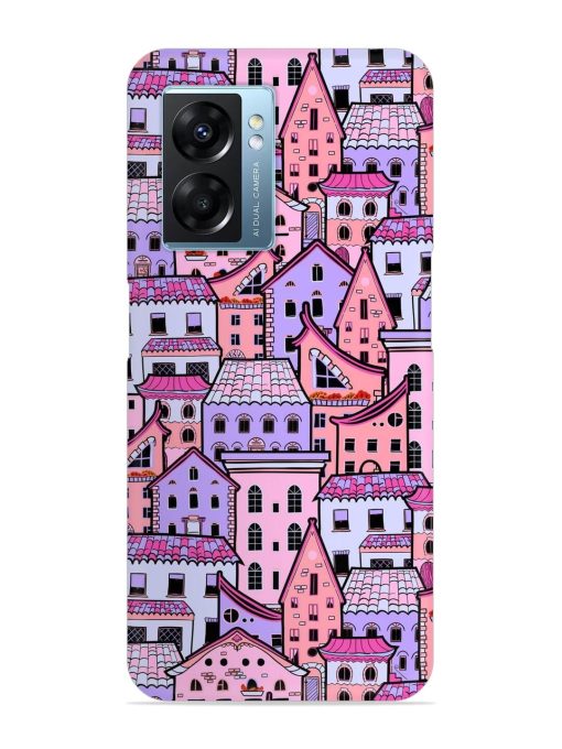 Seamless Pattern Houses Snap Case for Oppo K10 (5G)