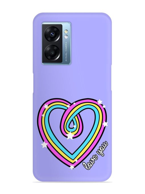 Colorful Rainbow Heart Snap Case for Oppo K10 (5G) Zapvi