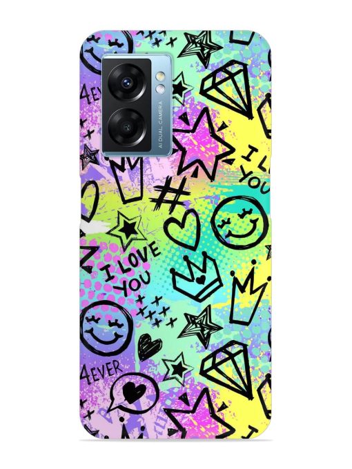 Bright Seamless Pattern Snap Case for Oppo K10 (5G) Zapvi