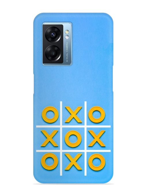 Yellow Plastic Crosses Snap Case for Oppo K10 (5G)