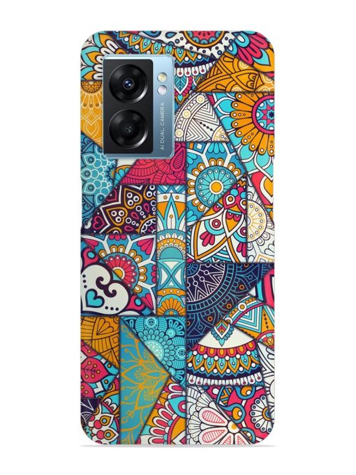 Patchwork Pattern Vintage Snap Case for Oppo K10 (5G) Zapvi