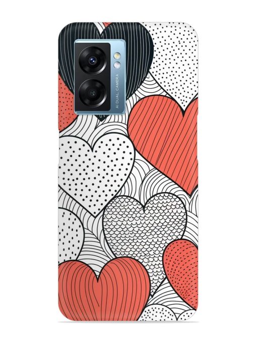 Girly Heart Seamless Snap Case for Oppo K10 (5G) Zapvi