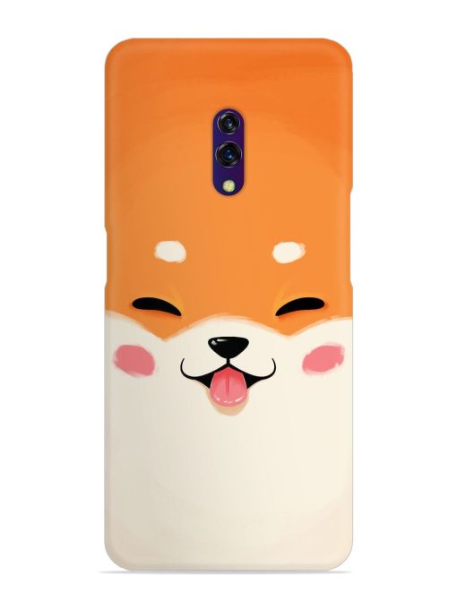 Cute Dog Face Vector Snap Case for Oppo K3 Zapvi