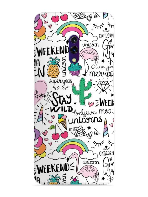 Unicorn Ice Cream Snap Case for Oppo K3 Zapvi