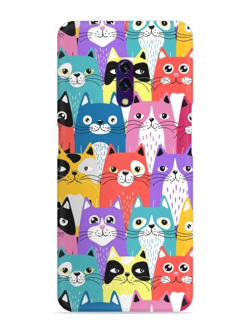 Funny Cartoon Cats Snap Case for Oppo K3 Zapvi