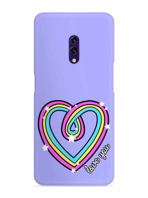 Colorful Rainbow Heart Snap Case for Oppo K3