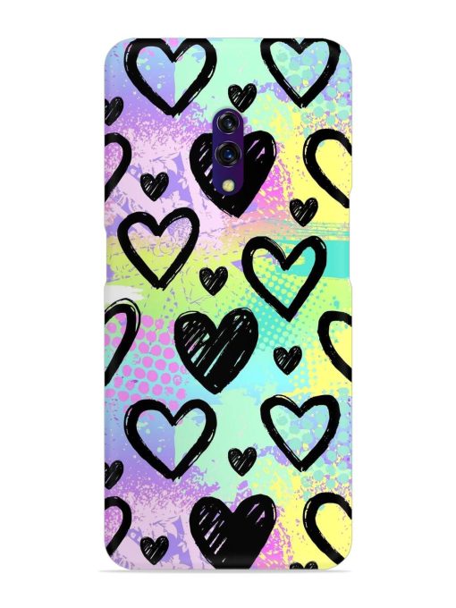 Bright Pattern Hearts Snap Case for Oppo K3