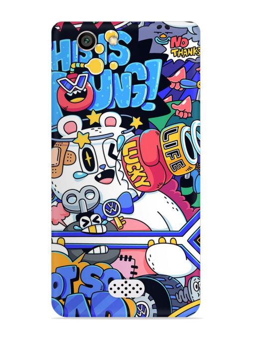 Universal Doodle Snap Case for Oppo Neo 5 Zapvi