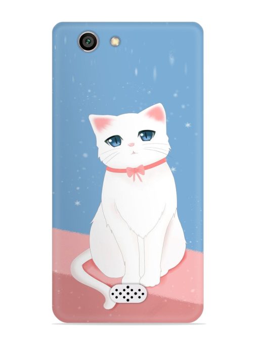 Cute White Cat Snap Case for Oppo Neo 5