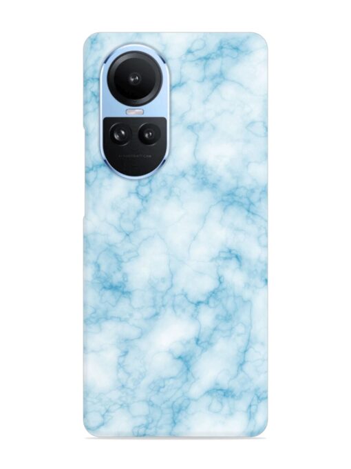 Blue White Natural Marble Snap Case for Oppo Reno 10 (5G) Zapvi