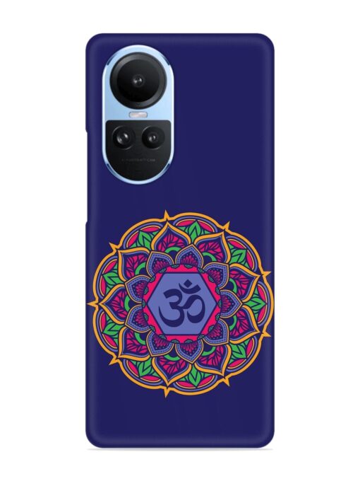 Om Mandala Art Blue Snap Case for Oppo Reno 10 (5G)