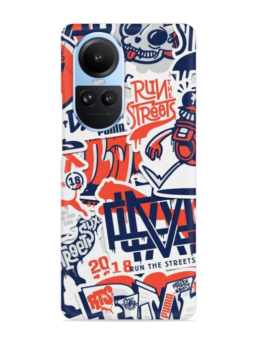 Run The Street Snap Case for Oppo Reno 10 (5G) Zapvi