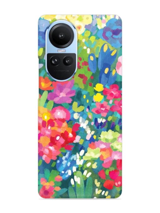 Watercolor Flower Art Snap Case for Oppo Reno 10 (5G) Zapvi