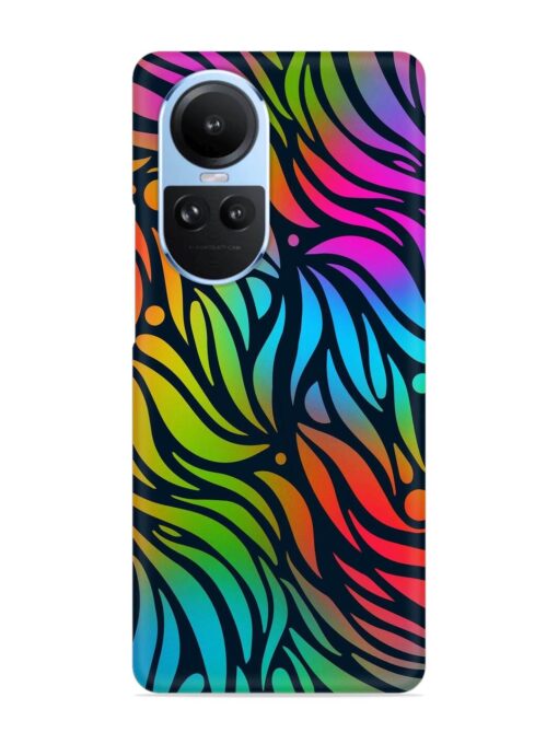 Abstract Leaf Design Snap Case for Oppo Reno 10 (5G) Zapvi