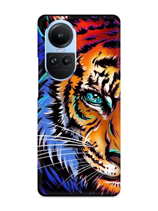 Colorful Lion Art Snap Case for Oppo Reno 10 (5G)