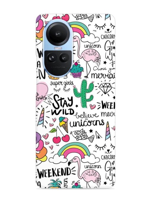 Unicorn Ice Cream Snap Case for Oppo Reno 10 (5G)