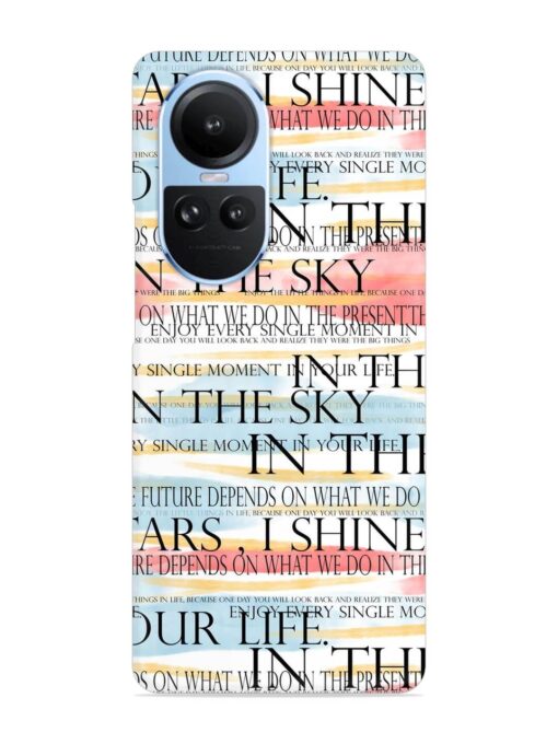 Seamless Slogans Pattern Snap Case for Oppo Reno 10 (5G) Zapvi