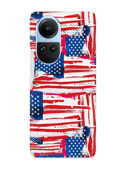 Usa Flag Seamless Snap Case for Oppo Reno 10 (5G) Zapvi