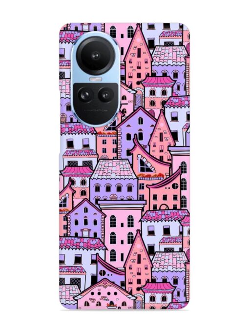 Seamless Pattern Houses Snap Case for Oppo Reno 10 (5G)