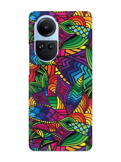 Abstract Multicolor Seamless Snap Case for Oppo Reno 10 (5G) Zapvi