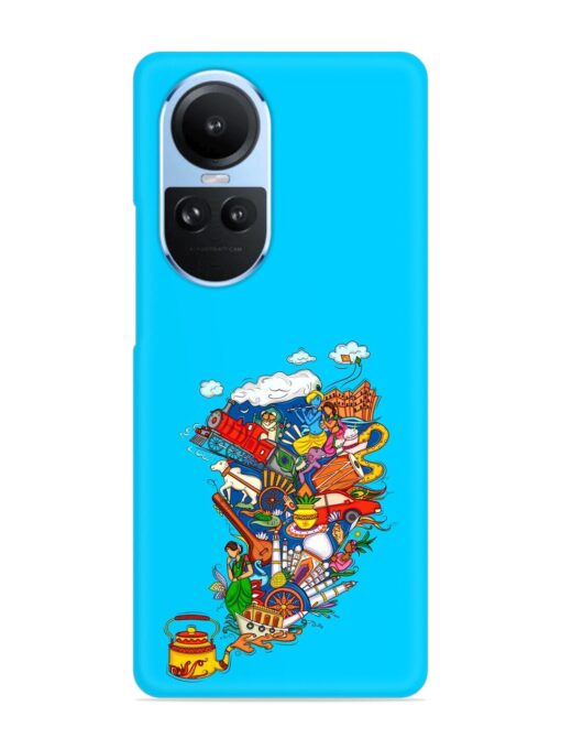 Vector Design Indian Snap Case for Oppo Reno 10 (5G) Zapvi