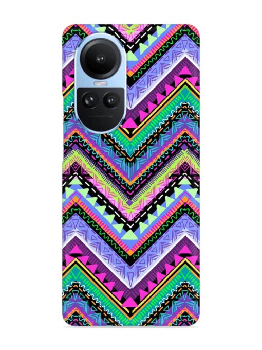 Tribal Aztec Print Snap Case for Oppo Reno 10 (5G)