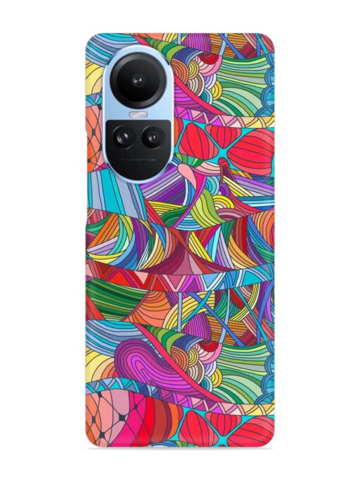 Seamless Patterns Hand Drawn Snap Case for Oppo Reno 10 (5G) Zapvi