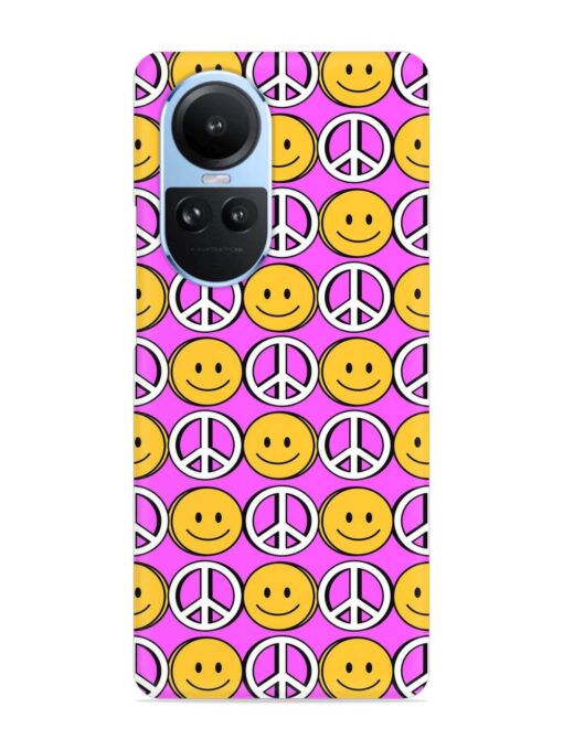 Smiley Face Peace Snap Case for Oppo Reno 10 (5G) Zapvi