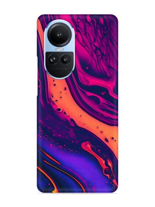 Fluid Blue Pink Art Snap Case for Oppo Reno 10 (5G) Zapvi