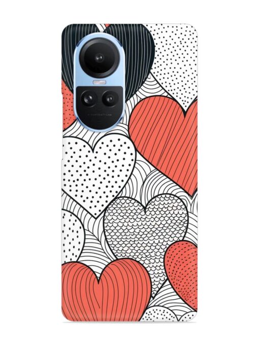 Girly Heart Seamless Snap Case for Oppo Reno 10 (5G) Zapvi