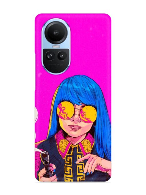 Aesthetic Anime Girl Snap Case for Oppo Reno 10 (5G) Zapvi