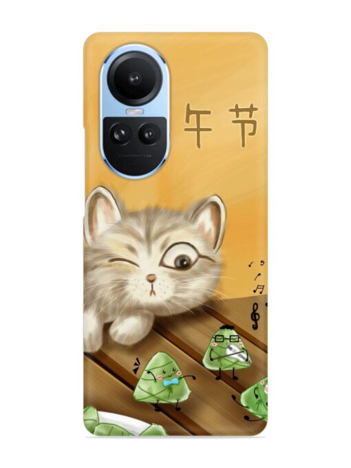 Cat Scorpion Dancing Snap Case for Oppo Reno 10 (5G) Zapvi