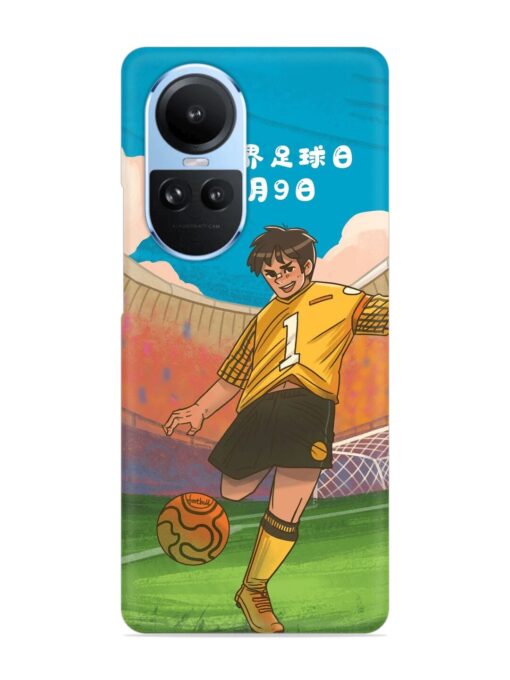 Soccer Kick Snap Case for Oppo Reno 10 (5G) Zapvi