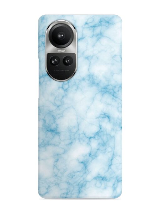 Blue White Natural Marble Snap Case for Oppo Reno 10 Pro (5G) Zapvi