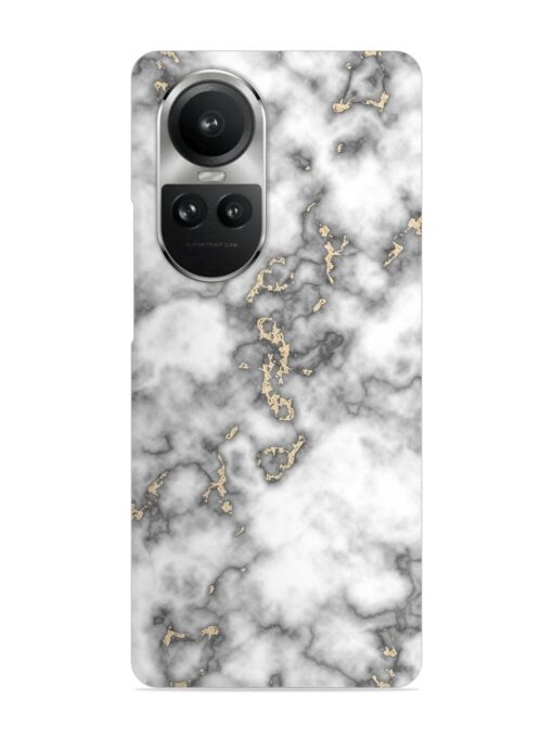 Gray And Gold Marble Snap Case for Oppo Reno 10 Pro (5G) Zapvi