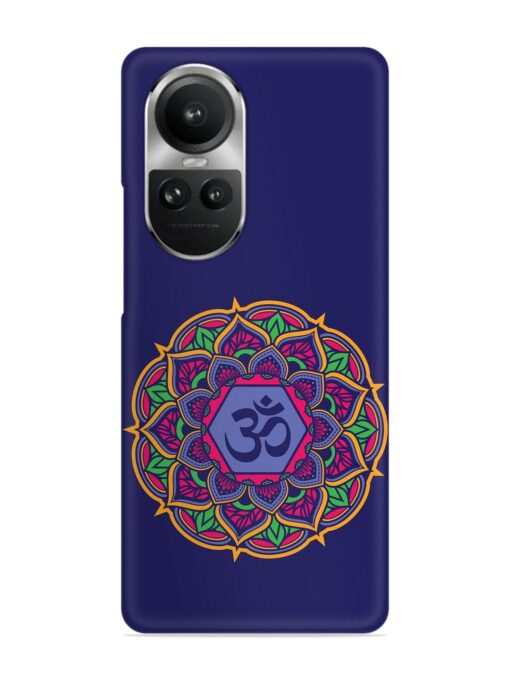 Om Mandala Art Blue Snap Case for Oppo Reno 10 Pro (5G)