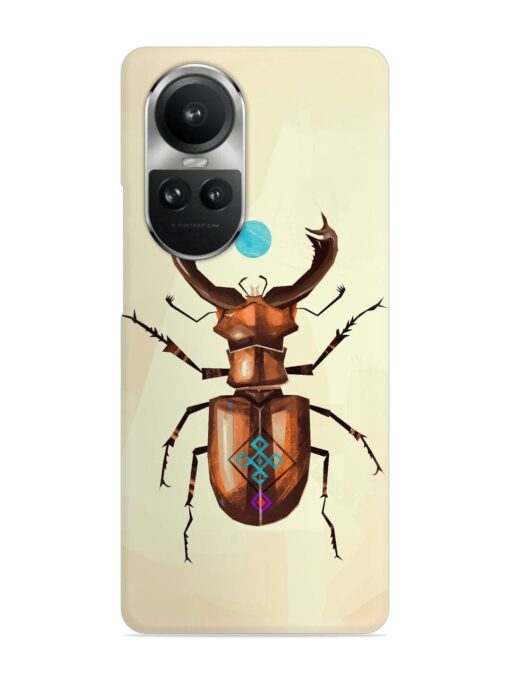 Stag Beetle Vector Snap Case for Oppo Reno 10 Pro (5G)