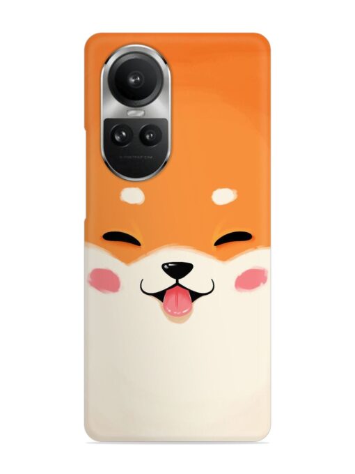 Cute Dog Face Vector Snap Case for Oppo Reno 10 Pro (5G) Zapvi