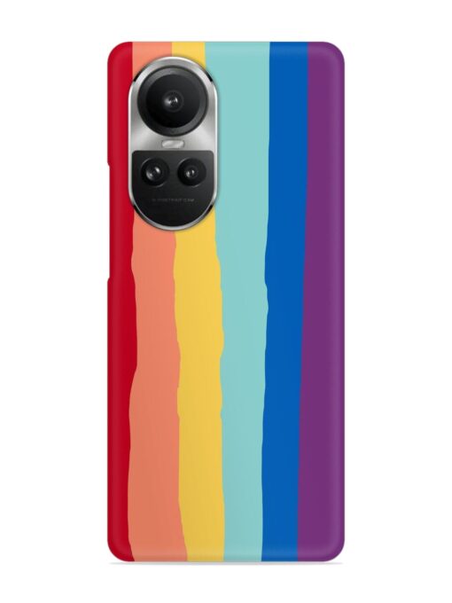 Rainbow Genuine Liquid Snap Case for Oppo Reno 10 Pro (5G) Zapvi