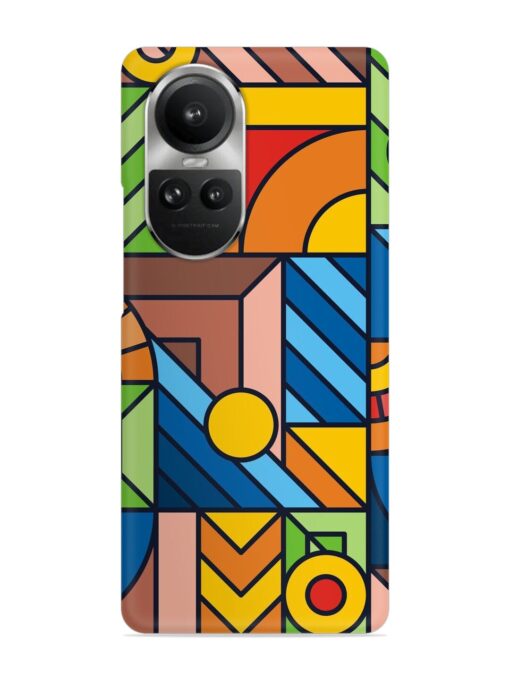 Colorful Geometric Snap Case for Oppo Reno 10 Pro (5G)