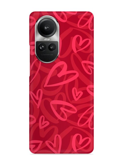 Seamless Romantic Pattern Snap Case for Oppo Reno 10 Pro (5G) Zapvi