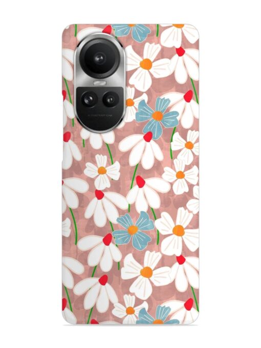 Abstract Petal Flowers Snap Case for Oppo Reno 10 Pro (5G) Zapvi