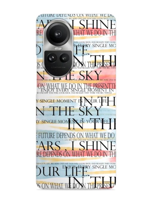 Seamless Slogans Pattern Snap Case for Oppo Reno 10 Pro (5G) Zapvi