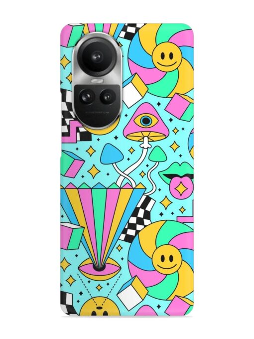 Trippy Rainbow 60S Snap Case for Oppo Reno 10 Pro (5G)