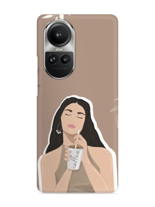 Girl With Coffee Snap Case for Oppo Reno 10 Pro (5G) Zapvi